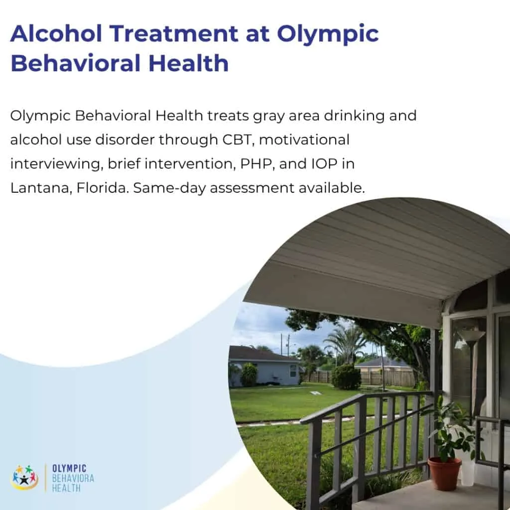 Alcohol Treatment at Olympic Behavioral Health: CBT, motivational interviewing, PHP and IOP for gray area drinking