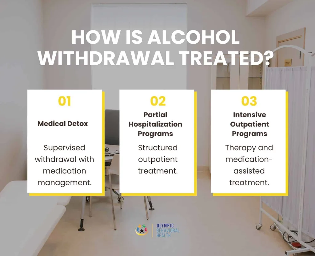 How is alcohol withdrawal treated? Medical detox, partial hospitalization programs and intensive outpatient programs