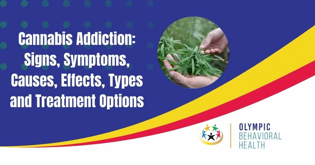 Cannabis Addiction: Signs, Symptoms, Causes, Effects, Types and Treatment Options featured banner with cannabis leaves