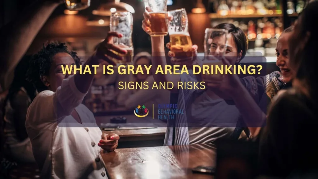 What Is Gray Area Drinking? Signs and Risks featured image showing friends raising glasses at a crowded bar