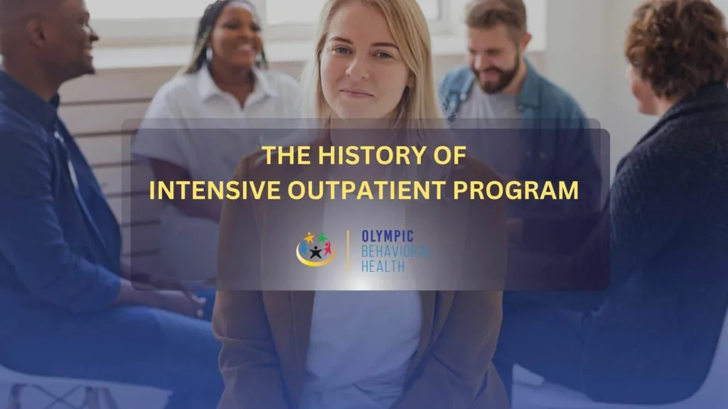 Featured image for The History of Intensive Outpatient Program, a woman seated in a group therapy circle
