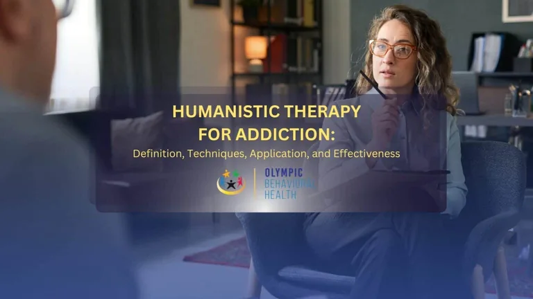 Humanistic Therapy for Addiction: Definition, Techniques, Application, and Effectiveness title over a therapist session