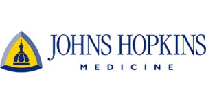 Johns Hopkins Medicine logo, shown among the insurance plans accepted for addiction and mental health treatment