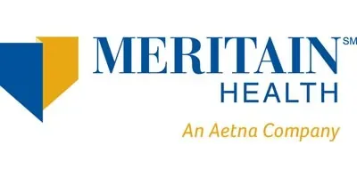 Meritain Health, An Aetna Company insurance logo, shown among the plans accepted for addiction treatment