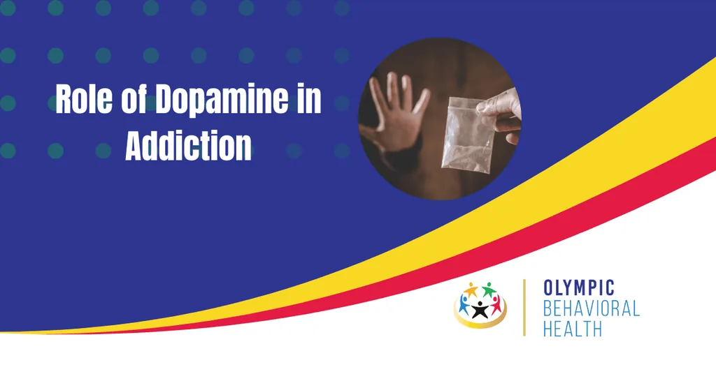 Role of Dopamine in Addiction featured banner showing a hand refusing a bag of white powder