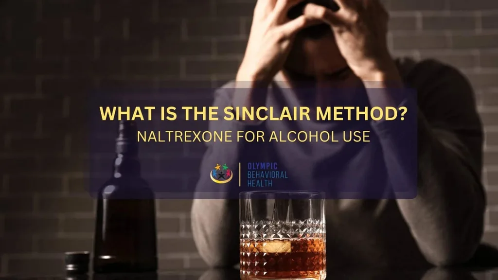 What Is the Sinclair Method? Naltrexone for Alcohol Use featured image: a man with head in hands beside whiskey