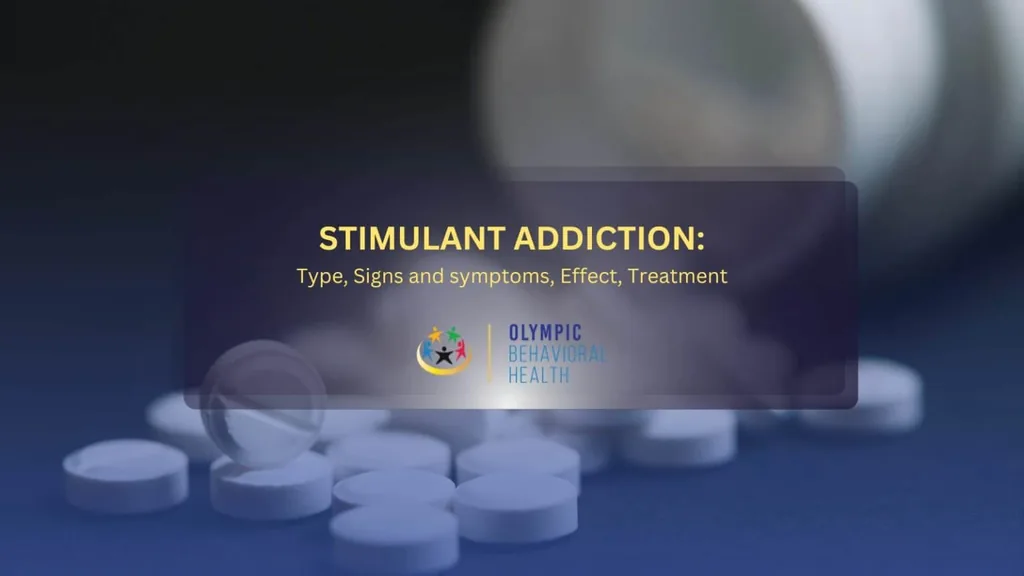 Stimulant Addiction: Type, Signs and Symptoms, Effect, Treatment featured banner over white pills