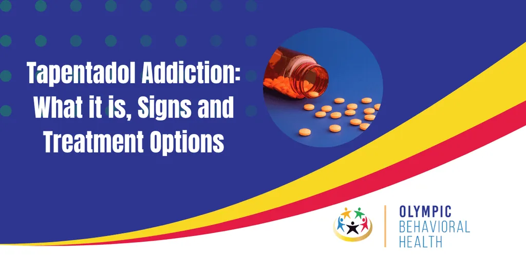 Featured image titled Tapentadol Addiction: What it is, Signs and Treatment Options with orange pills spilling out