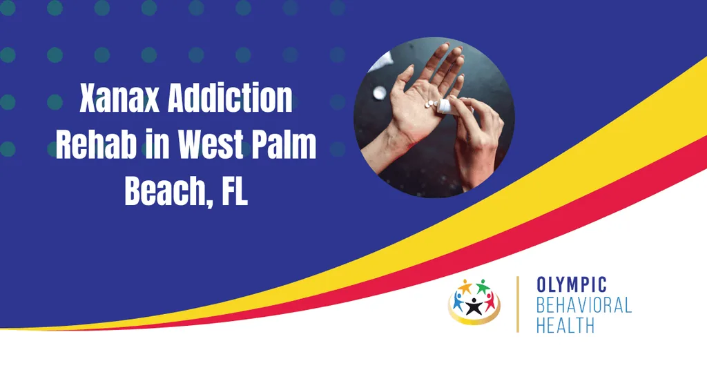 Featured image titled Xanax Addiction Rehab in West Palm Beach, FL with pills held in an open hand